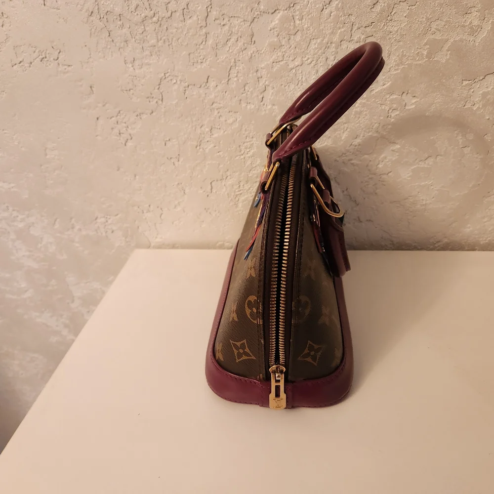 Louis Vuitton Monogram Canvas Bag - Brown and Purple Alma BB - Picture 3 of 12